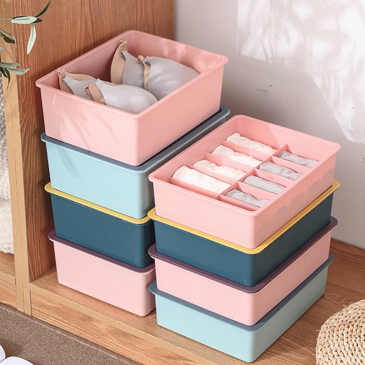 A Multi-compartment Storage Box Pp Socks And Underwear Storage Box, Multi  Compartment Storage Box