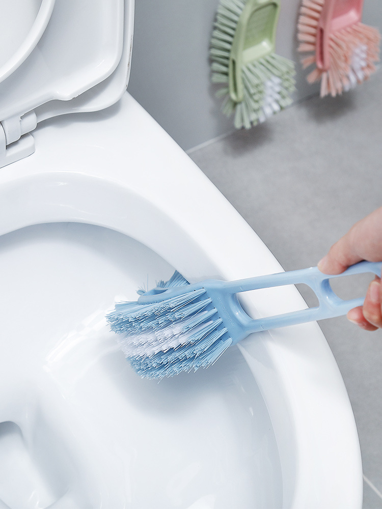 Soft handle toilet brush/rim