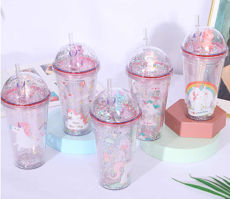 Buy Wholesale China Plastic Straw Cup Fancy Biscuit Design Summer