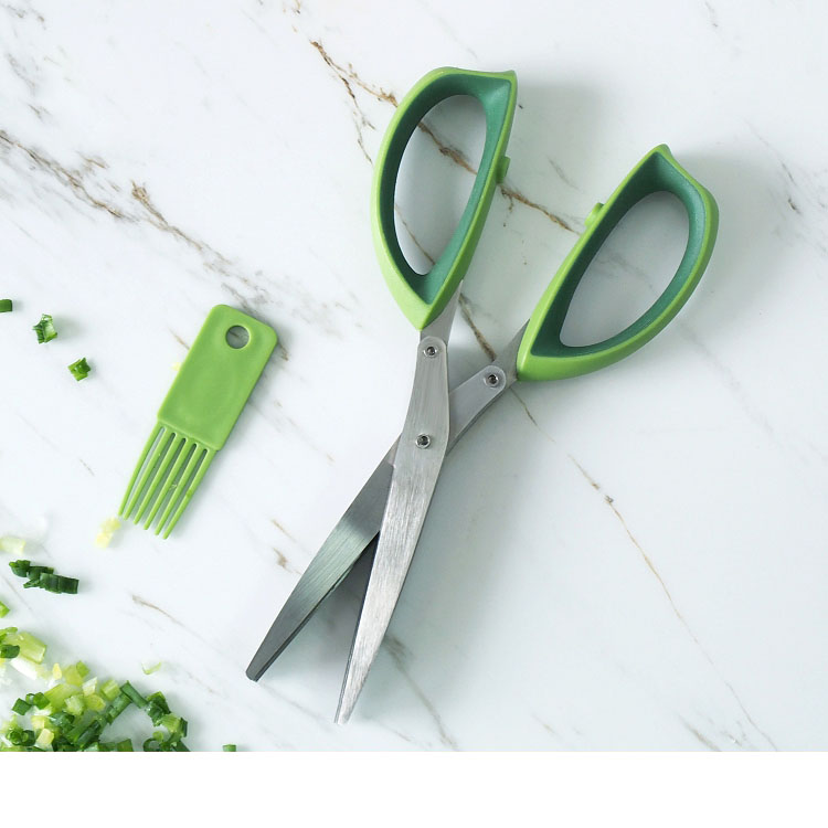 Multi-Layer Scissor Stainless Steel Kitchen Scissor Green Onion