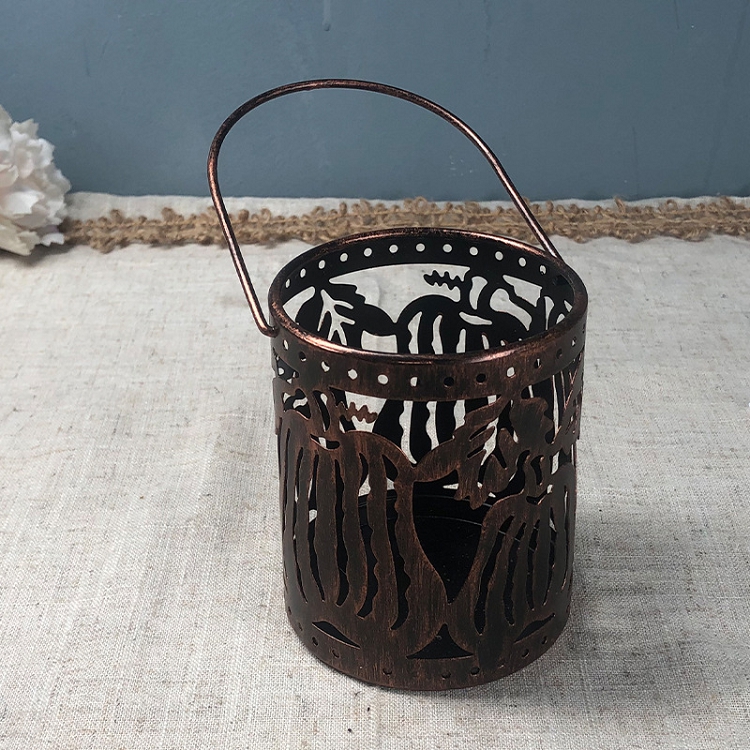 metal candle holders small hallow out