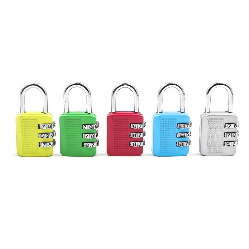 3 Digit Combination Password Luggage Lock Mini Zipper Lock - China